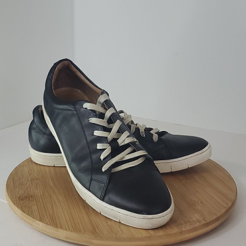 Gordon Rush Men's Black Leather Lace Up Low Top Sneakers "Austin" Size 10.5